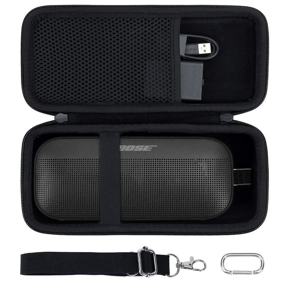 Funda rígida de viaje CO2crea para el nuevo altavoz portátil Bluetooth SoundLink Flex de segunda generación/Bose SoundLink Flex Bluetooth (funda negra)