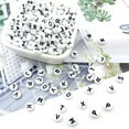 thumbnail image 3 of 500 Cuentas Circulares con Letras de 3,5 X 7 Mm, Cuentas AcríLicas con Letras de un Solo Alfabeto, Pulsera Redonda , Cuentas de JoyeríA, FabricacióN de Joyas, 3 of 5