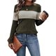 thumbnail image 3 of Blusas de Larga con Bloques de Color para Mujer, Conjuntos de Otoño, Suéteres de Invierno y Moda de Principios de Otoño. Verde XL, 3 of 9