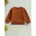 thumbnail image 4 of Bagilaanoe Toddler Baby Girl Boy Halloween Sweatshirt Long Sleeve Pumpkin Print Pullover 6M 12M 18M 24M 3T Kids Fall Loose Tee Tops, 4 of 7