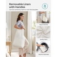 thumbnail image 4 of Cesto de ropa SONGMICS 110 L con tapa y 2 bolsas forradas, color gris ULCB52WG, 4 of 9