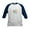 Navy/White, variant on - Rainbow Wheel Of Learning Baseball Jersey - Kids Cotton Baseball Jersey, 3/4 Sleeve Shirt