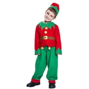 Kids’ Christmas Costumes Holiday Elf Outfit Boys Santa's Helper Costume S
