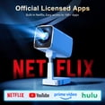 thumbnail image 3 of [Netflix Ready] Smart Projector with WiFi and Bluetooth, 4K 1080P Support, Electric Focus & Auto Keystone, Rotatable & Height-Adjustable Stand, Max 250" Screen, 3 of 12