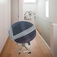 thumbnail image 4 of Inteprter Funda para silla redonda con estampado de barra moderna, cubierta para taburete elástica y elástica, fácil de limpiar, amplia Decoración del hogar castaña de agua 28-40 cm de diámetro, 4 of 6