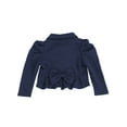 thumbnail image 2 of French Terry Knit Ladonna Classic Bolero Crop-Jacket for Toddlers and Girls (Sailor Blue, 6), 2 of 4