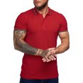 thumbnail image 1 of Mens Polo Shirt Short Sleeve Tops Red S, 1 of 5