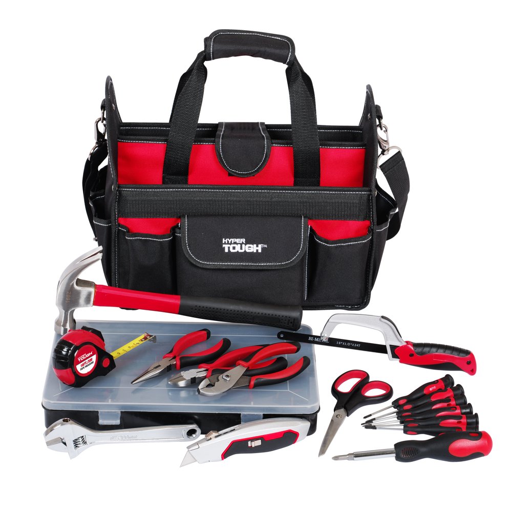 Hyper Tough Tool Set, 22 pieces with Bag