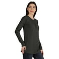 thumbnail image 2 of Inkmeso Tshirt With Buttons Jersey Tee Long Sleeve Top For Women, 2 of 8