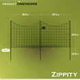 thumbnail image 6 of 25in H (4 Fence Panels + 1 Gate) No Dig Easy Install Zippity Black Metal Fence, Decorative Fence for Garden Fencing For Dogs, Temporary Fence, Garden Fence Animal Barrier, WF29013, 6 of 8