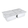 thumbnail image 4 of 4PCS 6" Deep Stainless Steel Steam Table Pans W/ Lids 1/3 Size Hotel Food Prep, 4 of 6