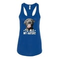 thumbnail image 2 of Wild Bobby, Pitbull to all the Haters Funny, Animal Lover, Women Racerback Tank Top, Royal, Large, 2 of 4