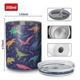 thumbnail image 4 of 12oz Coffee Tumblers Colorful Cartoon Dinosaurs Plants Pattern Stainless Steel Vacuum Insulated Travel Tumbler Coffee Cups Mug with Lid and Straw with Cleaning Brush for Cold & Hot Drinks, 4 of 5