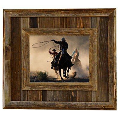 11x14 Horse By Fence Laser Engraved Picture Frame with 8 Photo Holes