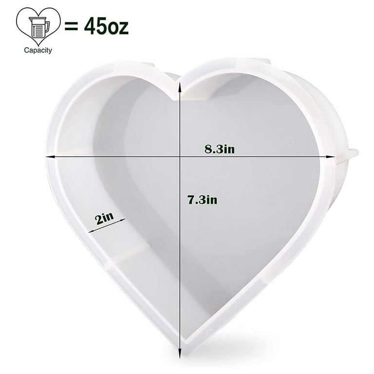 Heart Silicone Mold Paperweight Mold UV Resin Mold Epoxy Resin Mold Soap  Mold at Rs 55/piece, Cake Mould in Kolkata