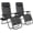 Black, variant on Lacoo 2 Pack Utility Tray Steel Zero-Gravity Chair - Blue