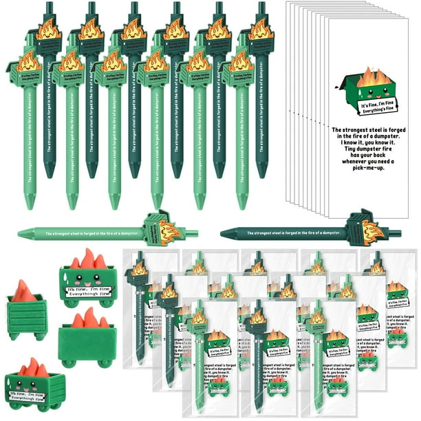 Juego de 12 bolígrafos de basura Sayglossy, regalo a granel