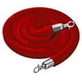 thumbnail image 1 of Unique Bargains 5.5 Feet Red Velvet Stanchion Rope, Crowd Control Barrier Rope with Snap Hook, Silver, 1 of 6