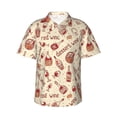thumbnail image 1 of Fotbe Red Wine Camisa Hawaiana para Hombre Unisex – Camisa Casual de Verano con Botones de Manga Corta de Algodón y Lino,Large, 1 of 7
