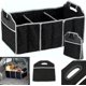 thumbnail image 1 of Organizador de maletero de coche, bolsa de almacenamiento para baúl, bolsa de compras plegable, resistente, bolsa de viaje para almacenamiento para automóviles, furgonetas, camiones (negro), 1 of 5