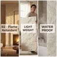 thumbnail image 5 of Easy4Home 4Pcs 48"x24" 3D Faux Stone Wall Panels Imitation Decorative Wall Tiles for Interior Wall Decor, Ivory White, 5 of 8