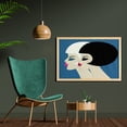 thumbnail image 2 of Hair Salon Wall Art with Frame, Retro Style Brunette and Blonde Women with Bob Haircut and Neat Make up Image, Printed Fabric Poster for Bathroom Living Room, 35" x 23", Multicolor, by Ambesonne, 2 of 2