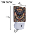 thumbnail image 3 of Yayeee LED Night Light for The Home Plug in With Light Sensors 2 Pack, Blue Geometric Eagle, 3 of 4