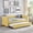 Yellow, variant on Mintazer Full Upholstered Daybed with Trundle, Boucle Fabric Sofa Bed for Living Room & Bedroom, Yellow