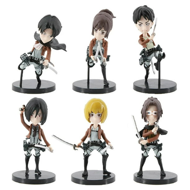 Attack On Titan 6pcs Japanese Anime Figure Set Home Office Desktop  Decoration Action Figures Toy Gift for Anime Fans 