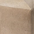 thumbnail image 3 of Jamie Young Co Pinstriped Square Modern Hair on Hide Leather Ottoman in Cream, 3 of 5