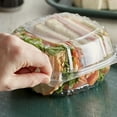 thumbnail image 4 of Clear Hinged Lid Plastic Food Container Take Out Salad Snack Desserts Container, 4 of 10