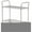 Silver, variant on 24 x 42 in. 2 Shelf Utility Cart-Polyurethane Casters in Chrome Finish- Chrome