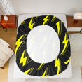 thumbnail image 5 of Feelyou Black Yellow Lightning Bed Sheets, Teen Kid Boy Girl King Sheets, 4 Pieces, 5 of 7