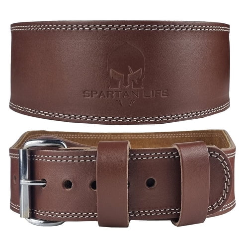 USA Spartan Weight Lifting Belt 5mm - Genuine Leather Lifting Belt Gym Workout Belt - Gym Belt for Weightlifting, Powerlifting, Squat & Deadlift - Weightlifting Belt