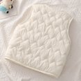 thumbnail image 5 of felwors Toddler Puffer Vest Boys Girls Vest Warm Winter Jacket Lightweight Sleeveless Buttons Coat (18-24 Months,White), 5 of 5