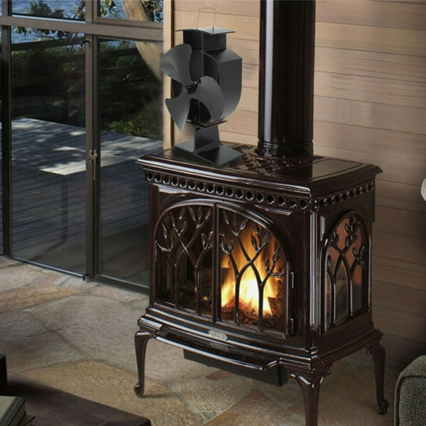 Ventilateur de poêle sans électricité Autres accessoires de cheminée  Souffleur à chaleur avec thermomètre