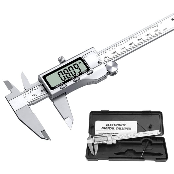 CAROSE Digital Caliper, 6 Inch/150mm Stainless Steel Vernier Caliper with IP54 Large LCD Screen and Inch/Millimeter Conversion