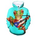 thumbnail image 3 of Sudadera con capucha con estampado 3D de ranas coloridas para hombre, sudadera con estampado divertido de animales, camisetas deportivas para exteriores, jerséis de calle de otoño, manga larga, 3 of 5