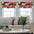 thumbnail image 5 of LALILO Kitchen Curtain Valance Sea And Ocean Waves Blue Rod Pocket Window Curtain 52"x 18" Set of 2, 5 of 7