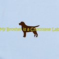 thumbnail image 2 of CafePress - My Brother Is A Chocolate Lab Infant Bodysuit - Baby Light Bodysuit, Size Newborn - 24 Months, 2 of 4