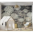 thumbnail image 7 of Tiptophomedecor Background & Patterns Wallpaper Wall Mural - Stones Flowers, 7 of 7