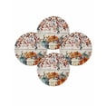 thumbnail image 7 of 13 Inch Round Placemats Set of 4, Vintage Orange Blue Fall Non Slip Heat Insulation PP Table Mats, Thanksgiving Maple Leaf Pumpkins Vintage Washable Place Mats for Kitchen Dining Party Table Decor, 7 of 7