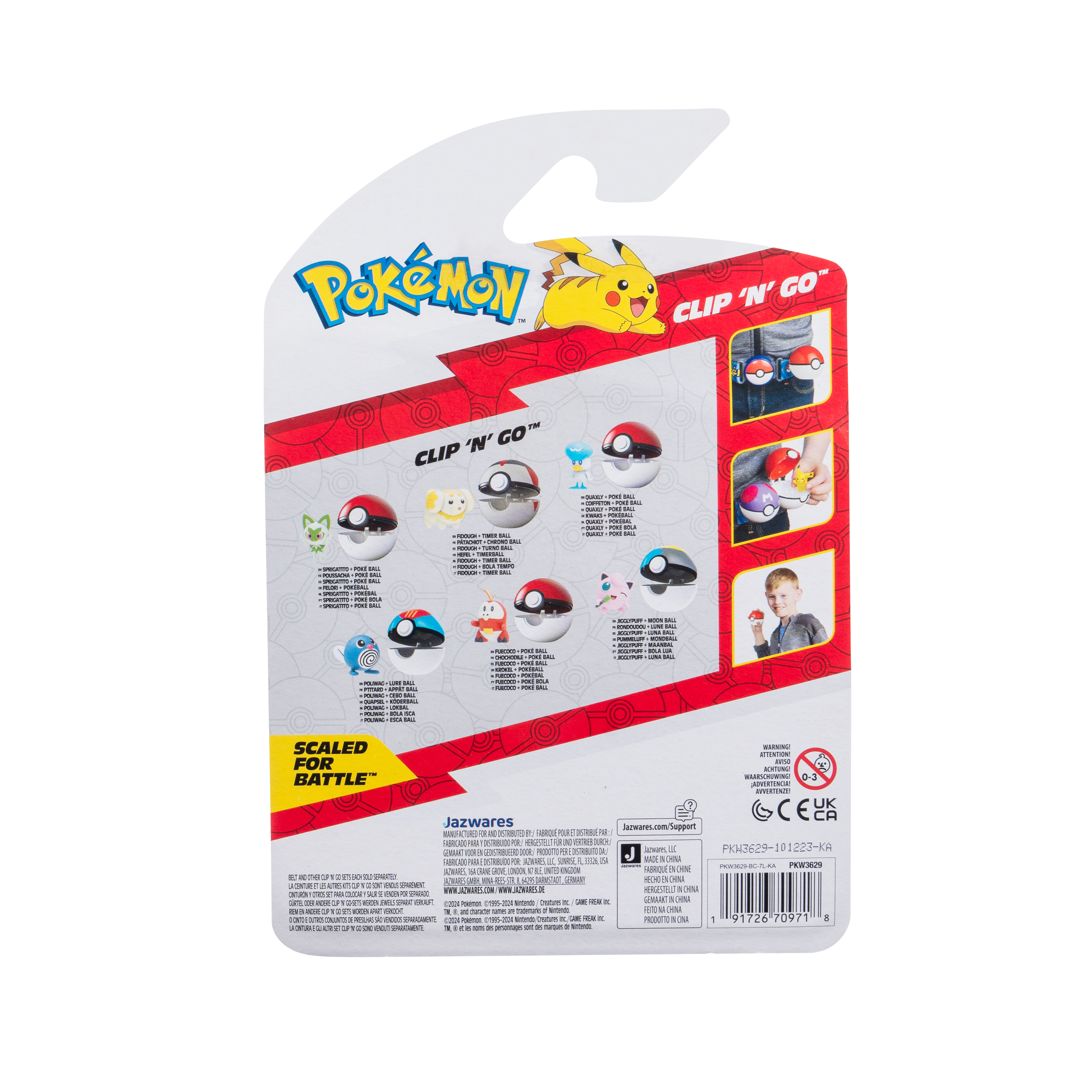 Pokemon Clip ‘N’ Go Sprigatito and Poké Ball - Includes 2 inch Battle Figure and Poké Ball Accessory