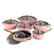 thumbnail image 4 of Juego de utensilios de cocina antiadherentes de acero inoxidable de 6 piezas, juego de ollas y sartenes portátiles, color leche Rosa, 4 of 9
