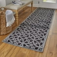 thumbnail image 2 of Feizy Saphir Rubus Modern Geometric, Gray/Brown/Purple, 2'6" x 8' Runner Sheen Global Abstract Design Carpet for Living Dining Bed Room, 2 of 5