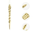 thumbnail image 2 of Gymnture 12Pcs Twisted Clear Icicle Ornaments for Xmas Tree - Golden, 2 of 10