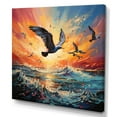 thumbnail image 2 of Designart "Seagull Seagull Euphony Pointillism" Animals Wall Art Print, 2 of 5