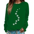 thumbnail image 1 of Gibobby Sudadera oversize mujer Sudaderas de Halloween para mujer lindas camisetas con gráficos de fantasma playera casual de manga larga(Verde,G), 1 of 5