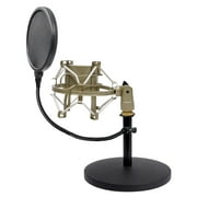 Samson MD5 Weighted Desktop Podcast Podcasting Mic Stand+Shockmount+Pop Filter