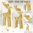 thumbnail image 3 of 2 Pack Modern Christmas Decor Neutral Christmas Reindeers Decor Resin Deer Statues Figurines Elk Statues for Neutral Modern Living Room Bedroom Office Bookshelf Desk Ornaments(Gold), 3 of 14